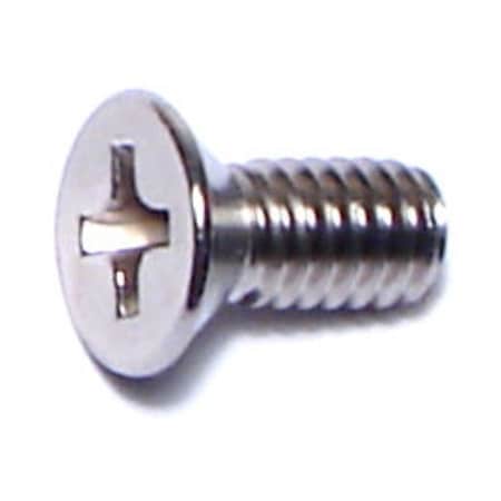 Midwest Fastener #8-32 x 3/8 in Phillips Flat Machine Screw, Plain 18-8 Stainless Steel, 100 PK 07170